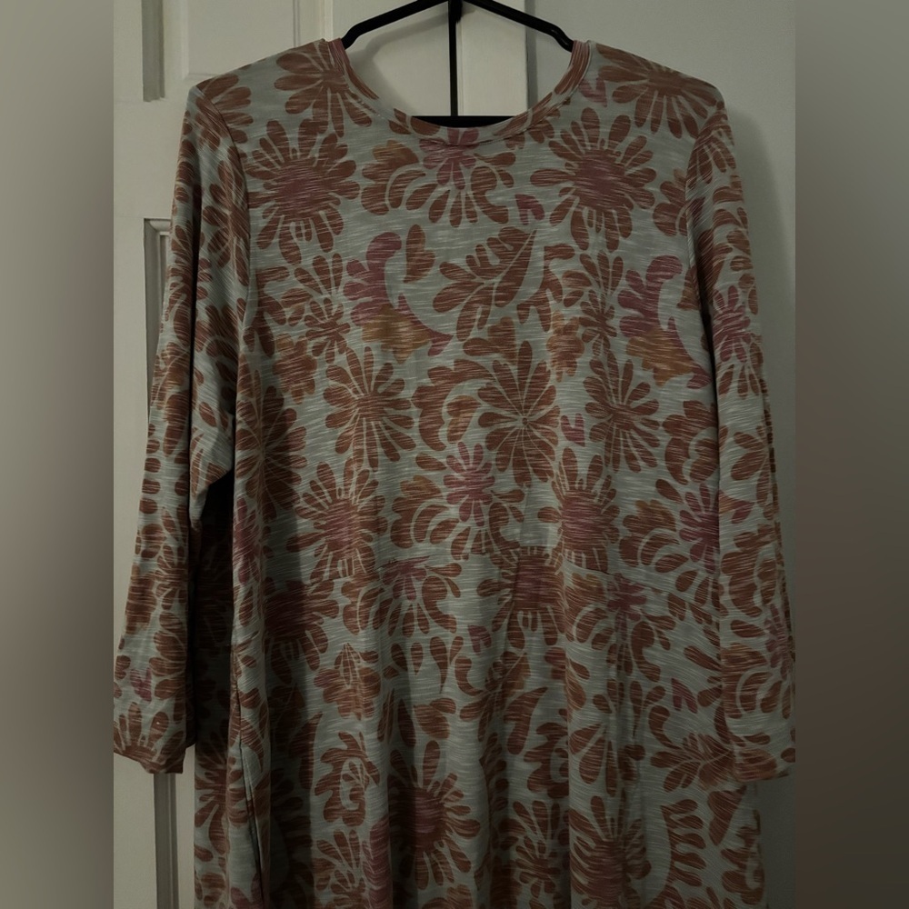 LOGO by Lori Goldstein Floral Long Sleeve Dress - Picture 2 of 4